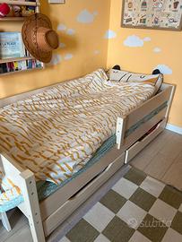 Letto bambini 160x80cm con cassetti e materasso