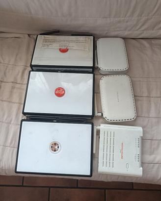 3 MODEMS TELECOM + 2 MODEMS NETGEAR + 1 MODEM WIND