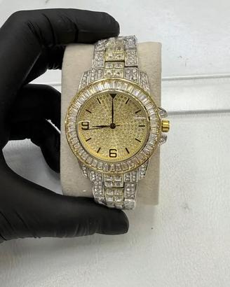 Orologio Luxury "Iced Out" Gold - Design Square -