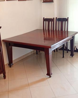 soggiorno stile ottocento inglese in legno