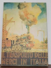 Arte pubblicitaria F. Mariani "Treno Locomotiva"