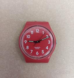Swatch rosso – Senza cinturino, batteria scarica 