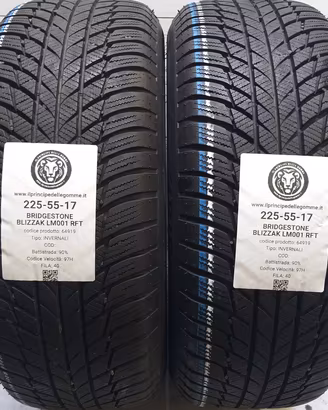 2 GOMME 225 55 17 BRIDGESTONE A64919