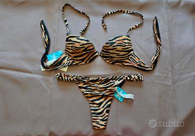 Bikini Tezenis Tiger Savana perizoma leopardato