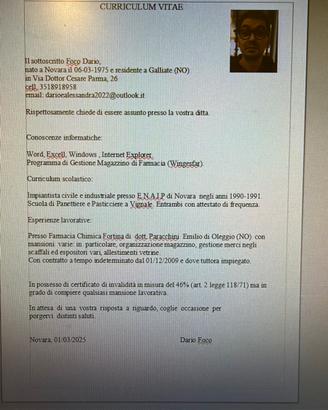 Magazziniere e panettiere