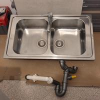 Lavabo doppio in inox