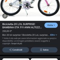 Bici bambina Lol