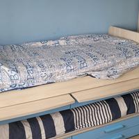 letto singolo due piani 