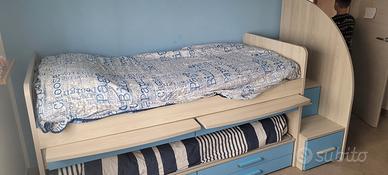 letto singolo due piani 