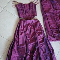 vestito Viola in tafta