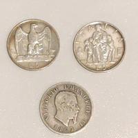 lotto monete argento del   Regno 