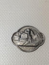 Placca souvenir bastone montagna