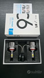 Lampade Led Auto H8 C6 36W 6000k Luce Bianca