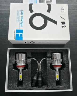 Lampade Led Auto H8 C6 36W 6000k Luce Bianca
