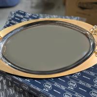Vassoio ovale Creazioni MSB inox 18/10 e oro 24KT
