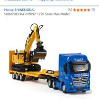 Modello in Scala 1/50 Camion con Escavatore 