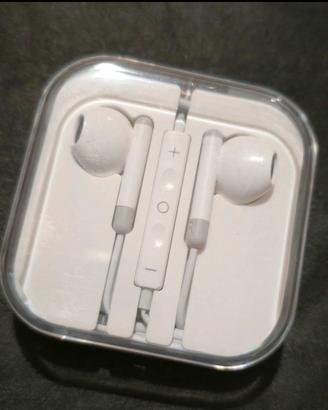 Cuffie auricolari bianche con cavo e Jack 3.5 mm
