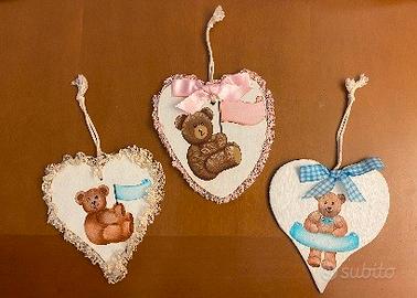 Cuori dipinti bambino bambina