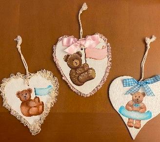 Cuori dipinti bambino bambina