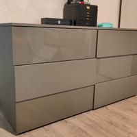 Cassettiera + 2 comodini moderni