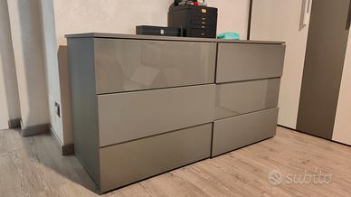 Cassettiera + 2 comodini moderni