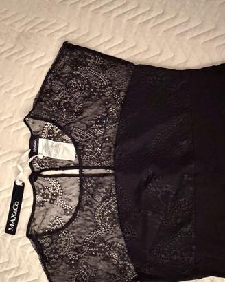 Vestito  nuovo MAX & CO. Nero con pizzo.