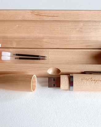 Penna usb 32GB in legno, penna scrivente mai usata