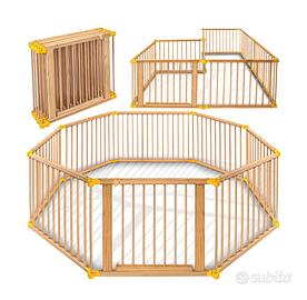 Recinto bambini KIDUKU XXL 7,2 m – legno naturale