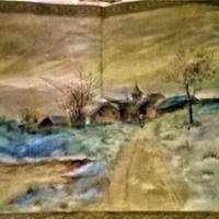 Antico Arazzo Fine 800 Dipinto Su Tessuto Pregiato