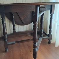 Antico tavolo inglese ribalta "Gateleg" Rovere