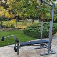 panca multifunzione con lat machine e leg extensio