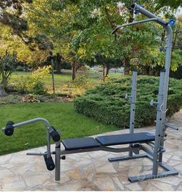 panca multifunzione con lat machine e leg extensio