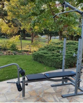 panca multifunzione con lat machine e leg extensio