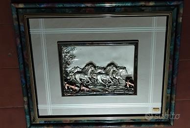 Quadro con lastra in argento 
