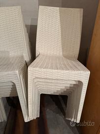 sedie bianche plastica