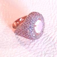 Anello in argento 925 dorato in oro 18kt e quarzo 