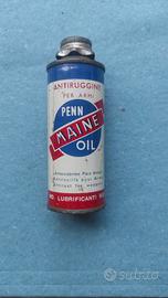 Scatola di latta d'epoca Penn Maine Oil lubrifica