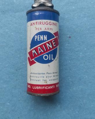 Scatola di latta d'epoca Penn Maine Oil lubrifica