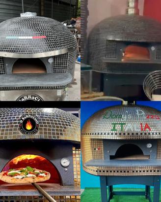 FORNO PIZZA  LEGNA O GAS CON BRUCIATORE DRAGO