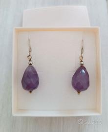 Orecchini ametista e argento