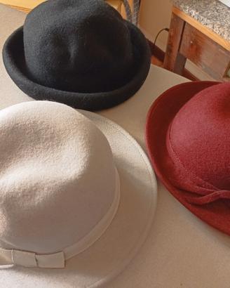 Tre deliziosi cappellini