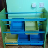 scaffale cameretta porta giochi contenitori