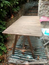 tavolo legno giardino terrazzo