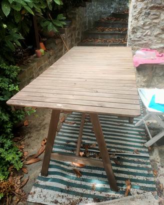 tavolo legno giardino terrazzo