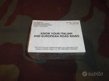 Us Army SETAF Italian and European Road Signs 1994