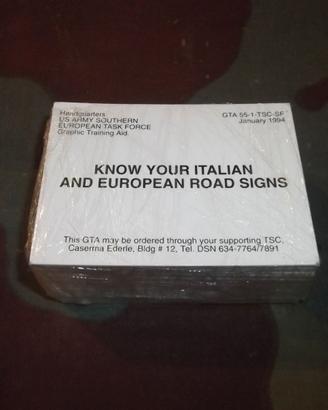 Us Army SETAF Italian and European Road Signs 1994