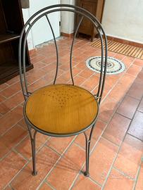 Set di sedie legno e ferro di designe