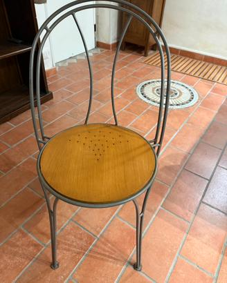 Set di sedie legno e ferro di designe