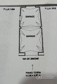 Garage due stanze a volta e soppalco