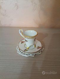 Vecchio set tazzina con piattino ceramica Limoges